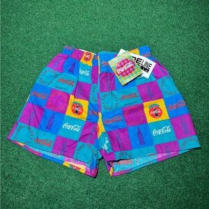 Vintage 90s Coca Cola Shorts, New with tags, Pop Art Style, Coke (Medium)